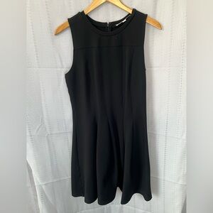 LOFT Classic Black Midi Dress Size 8 EUC